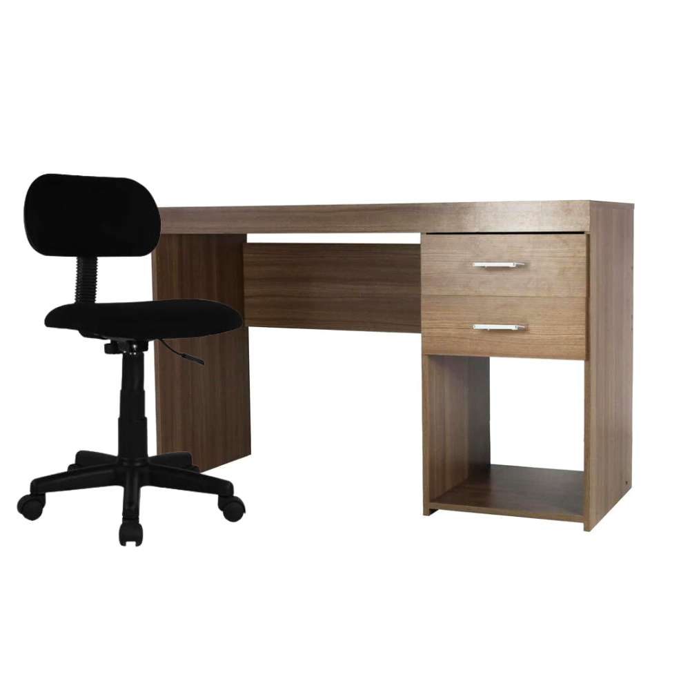 Escritorio secretarial con cajones + silla escolar