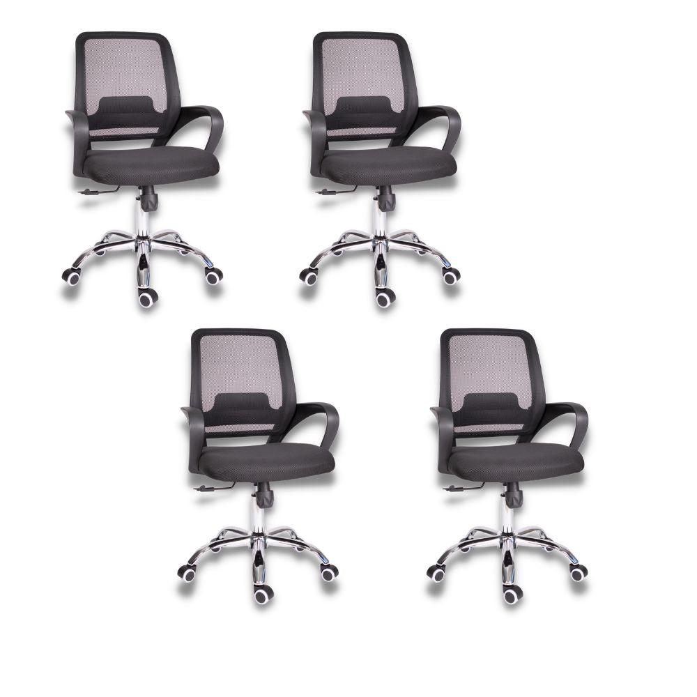 Kit de 4 Sillas de oficina operativa Muebles Baratos Remate Remate