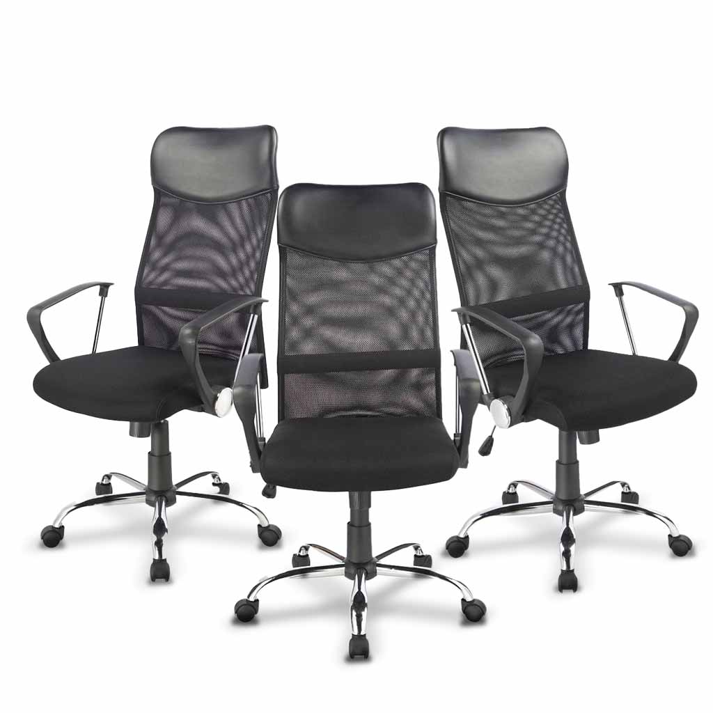 Kit de 3 Sillas Ejecutivas para oficina Mod. 4000