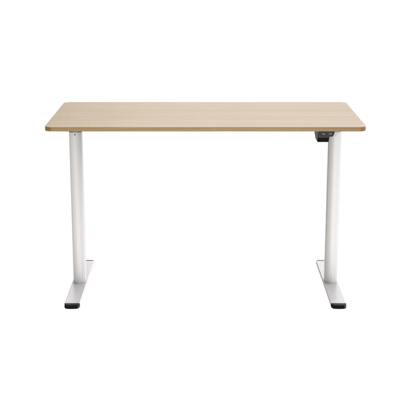 Escritorio elevable wood de 1.20 x 0.60 m con ajuste de altura eléctrico y estructura color blanco