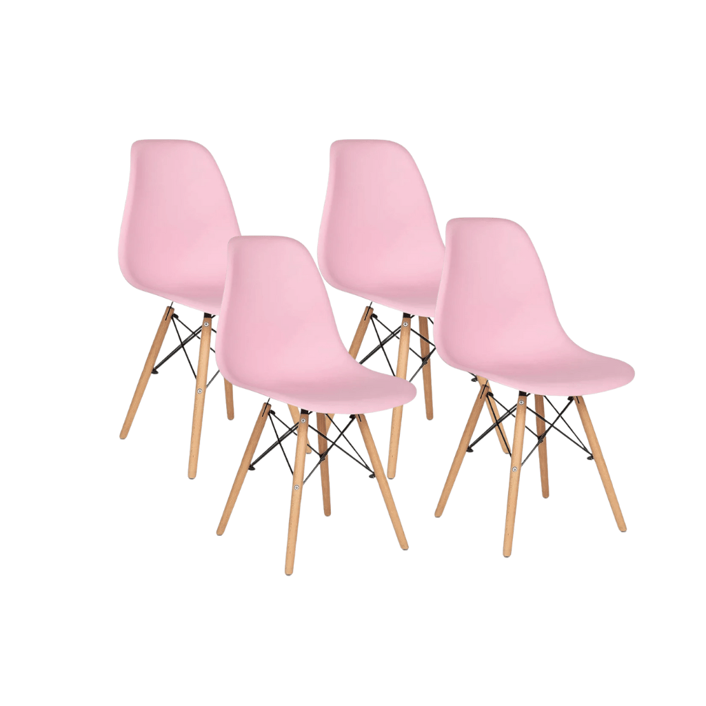 Kit de 4 sillas de visita tipo eames
