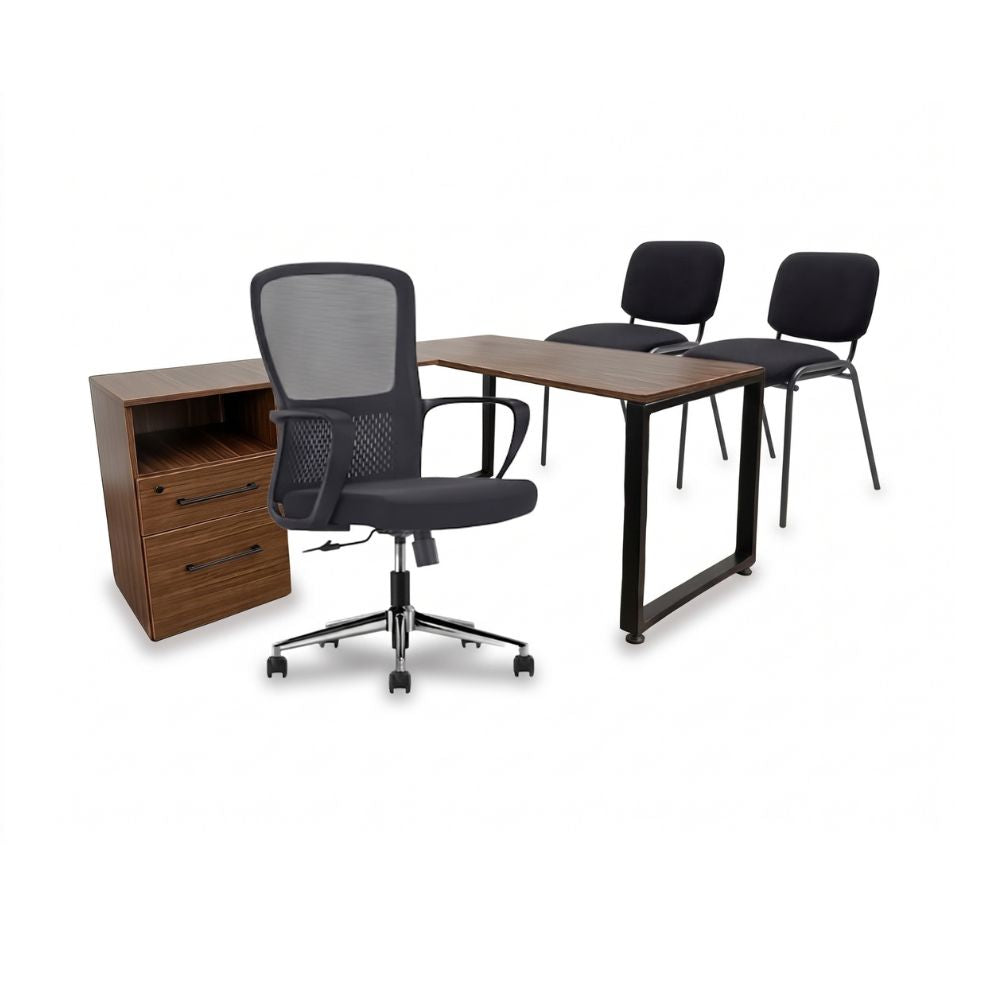 Paquete SMART - Escritorio Smart + 2 sillas de visita +1 Silla Operativa