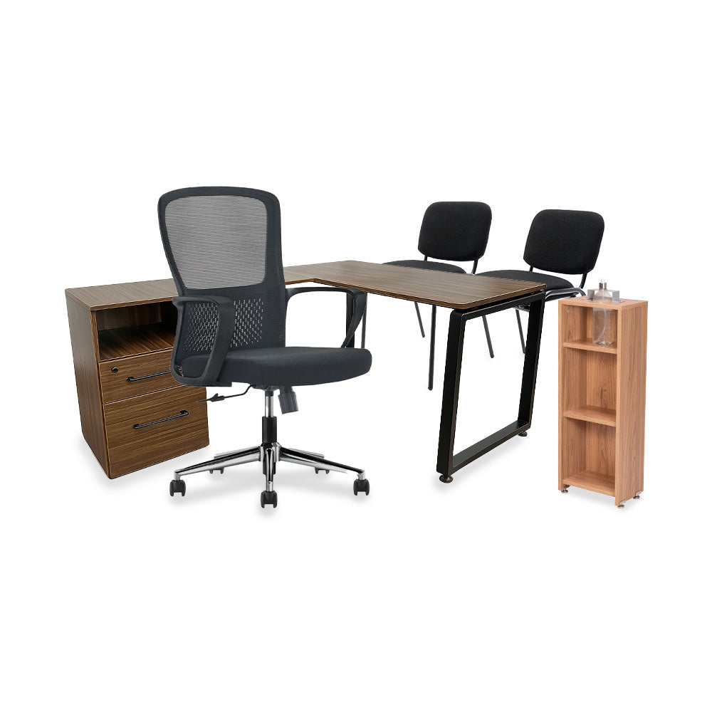 Paquete SMART - Escritorio Smart + 2 sillas de visita +1 Silla Operativa
