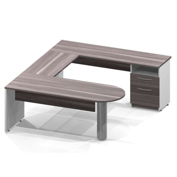 Conjunto Directivo con Escritorio Peninsular de 1.80 m